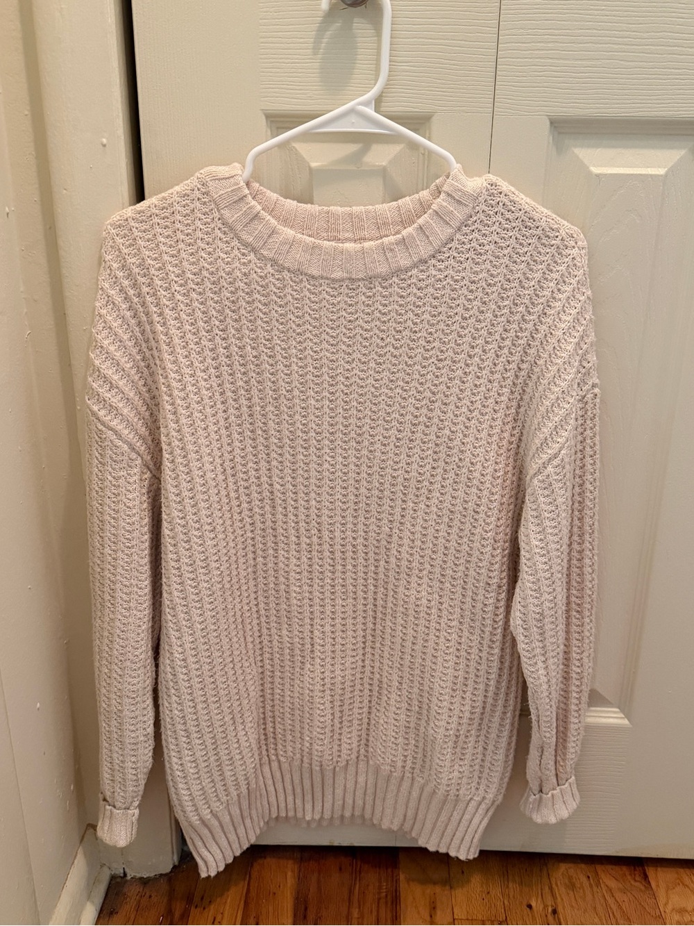 American Eagle Knit Crewneck Sweater - Cream